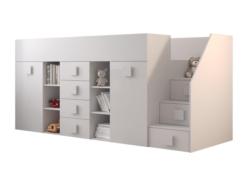 Chezlova 3P Lit superposé 248.5/123/93 blanc VSBX23585