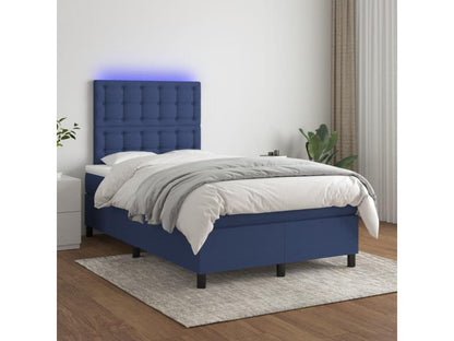 Sommier à Chezlova de lit matelas et LED bleu 120x190 tissu TRHO73476