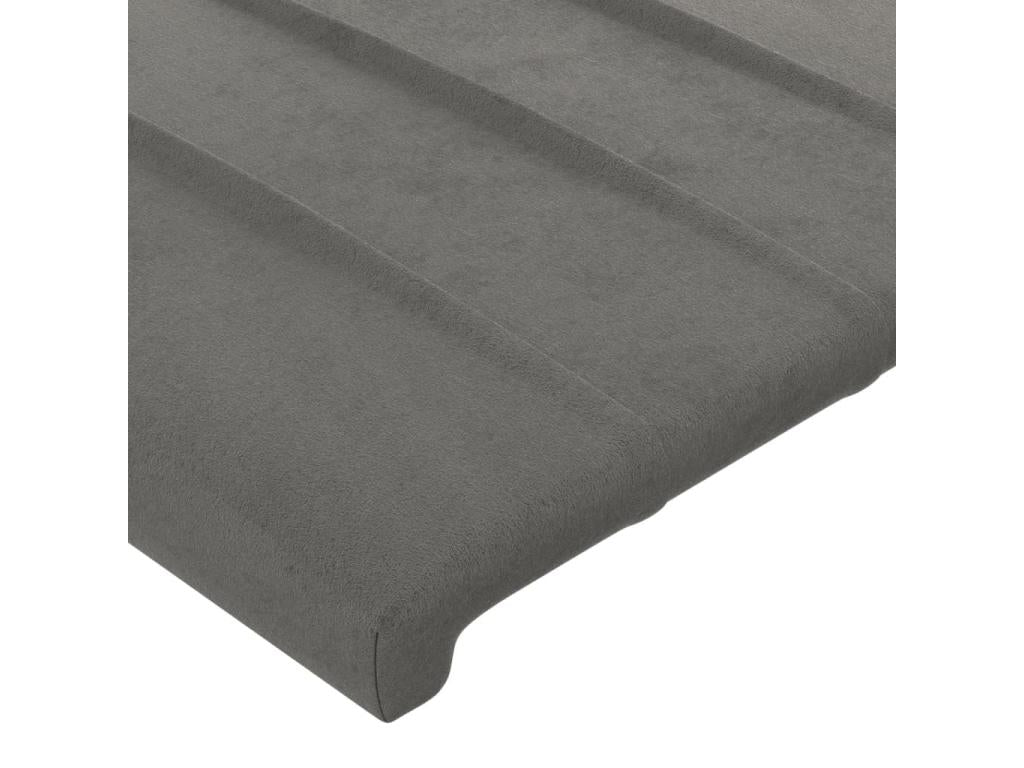 Tête de lit à LED Gris clair 160x5x78/88 cm Velours MKSH93913