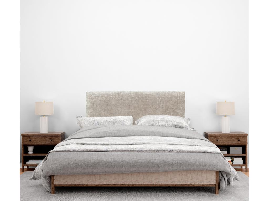 Chezlova Tête de Lit Laine Naturelle 95x105cm avec Pieds de Lit 90 - Beige VCAO60686