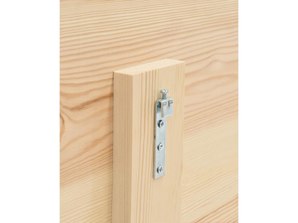 Tête de lit en bois de pin couleur blanche décapé 160x80cm - Chezlova LUUD67184