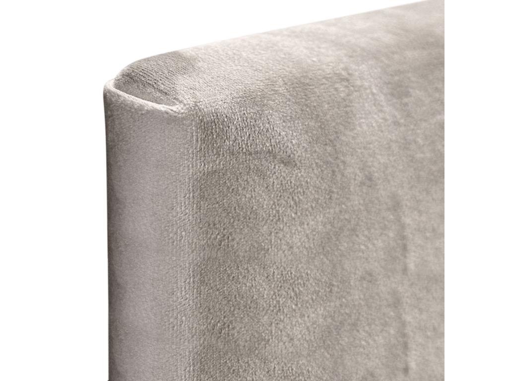 Chezlova Tête de Lit Velours Lisse 90x105 avec Pieds de Lit 80/90 - Beige MMBH98442