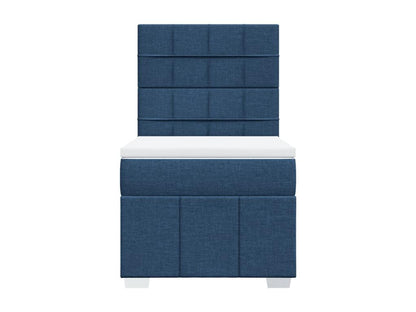 Sommier à Chezlova de lit avec matelas Bleu 90x200 cm Tissu ZNHF87915