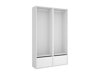 Grande Garde-robe Dra Meubles de chambre Penderie de plain-pied Placard à vêtements 120x45 h205 cm Blanc et Chêne clair XNBX07255