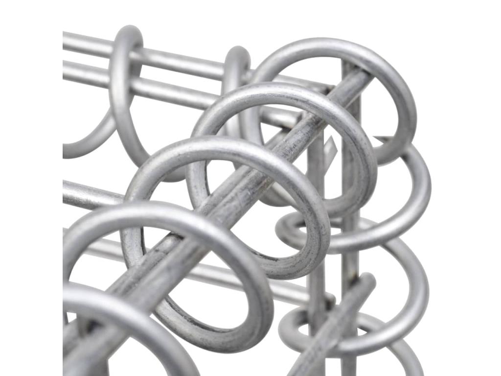 Lit surélevé à gabion Acier galvanisé 90x30x60 cm MFNO89235