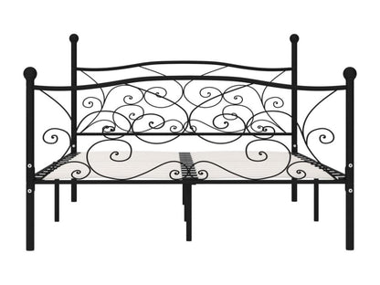 Cadre de lit et sommier à Chezlova Noir Métal 160x200 cm CABG07773