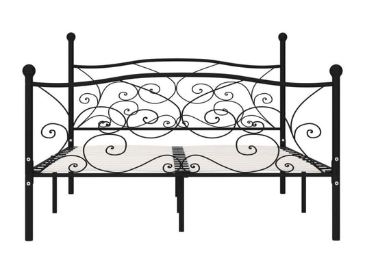 Cadre de lit et sommier à Chezlova Noir Métal 160x200 cm CABG07773