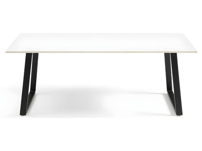 Table basse 120x60 cm céramique blanc pieds luge - Chezlova 02 OJQR60831