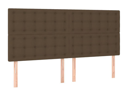 Tête de lit à LED Marron foncé 180x5x118/128 cm Tissu XFSJ19556