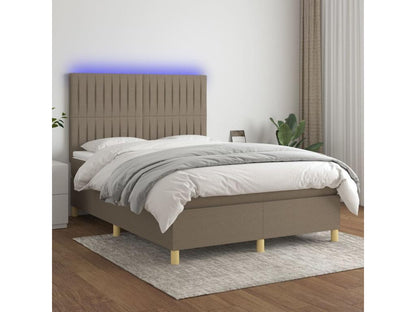 Sommier à Chezlova de lit et matelas et LED Chezlova 140x190cm Tissu CRQO25964