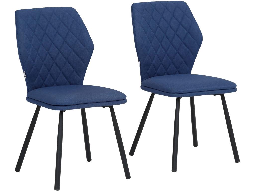 Chezlova - Lot de 2 chaises de salle à manger rembourrées en tissu tissé ALTY28236