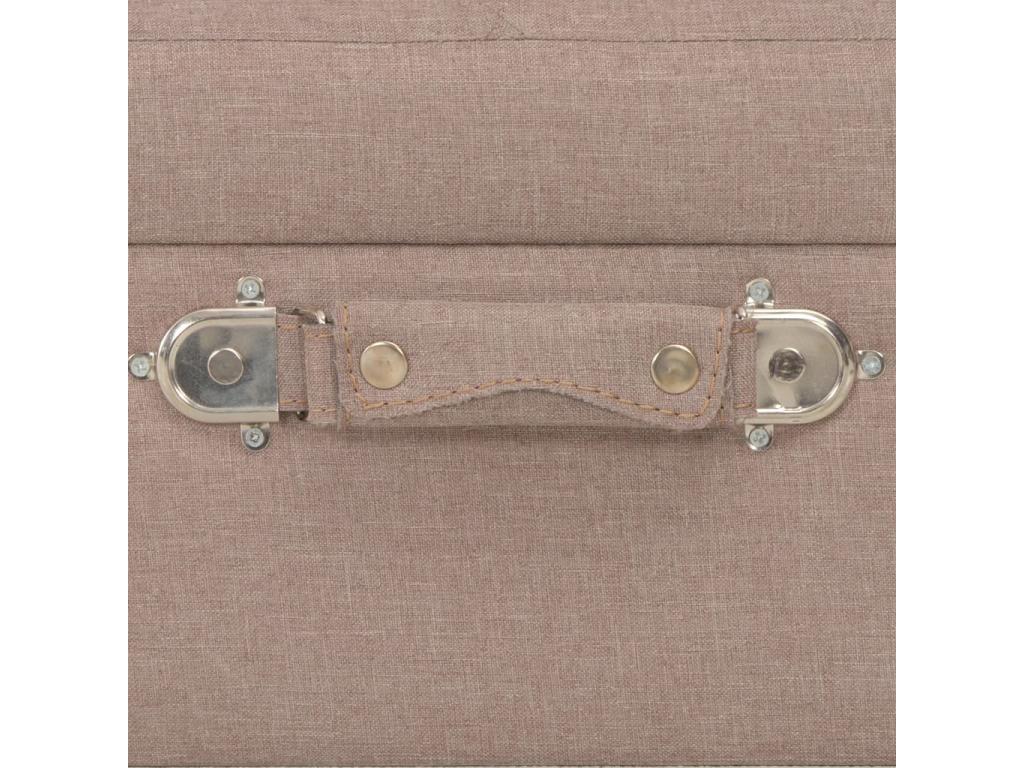 Tabourets de rangement 3 pcs Marron Tissu BGDN31844