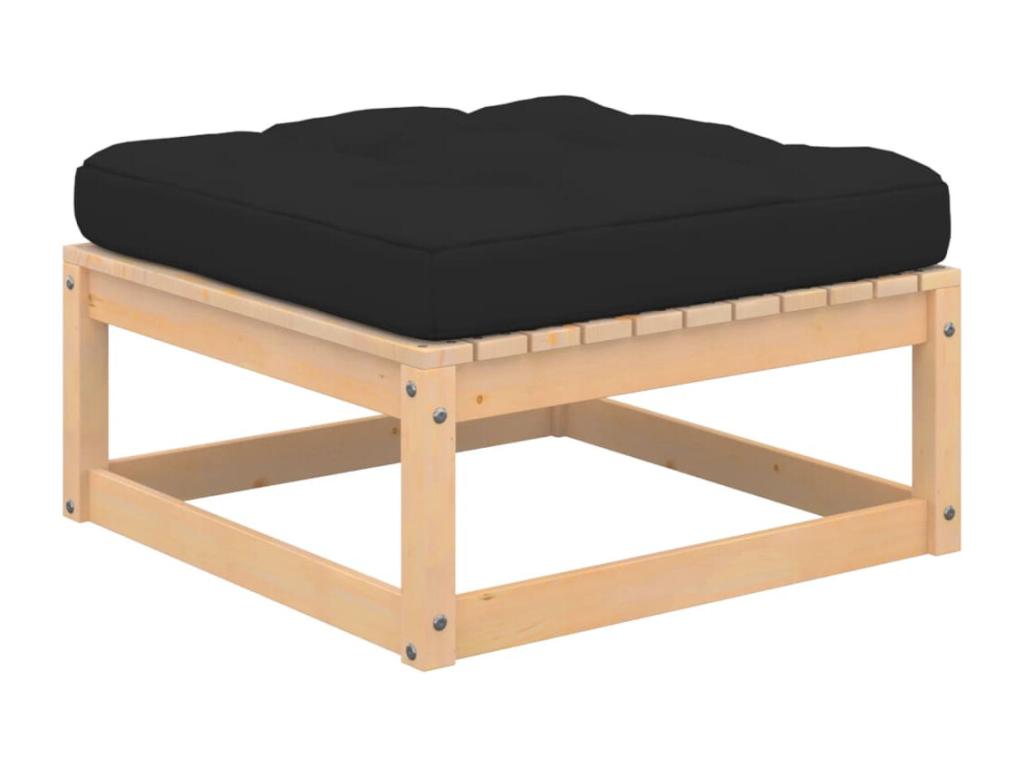 Salon de jardin 6 pièces avec coussins Bois de pin massif QILE66077