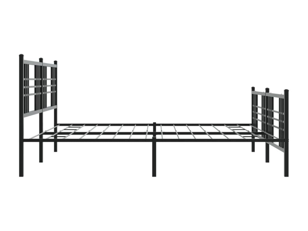 Cadre de lit métal avec tête de lit-pied de lit noir 183x213 PLQF20832