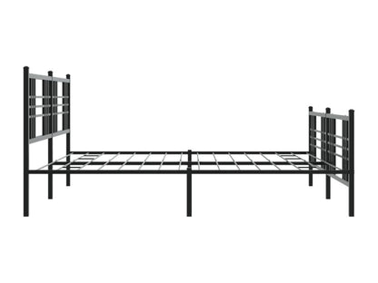 Cadre de lit métal avec tête de lit-pied de lit noir 183x213 PLQF20832
