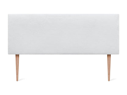 Chezlova Tête de Lit Velours Côtelé Uni 110x115 avec Pieds de Lit 105 - Blanc TIRA60171