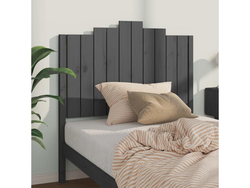 Tête de lit Gris 106x4x110 cm Bois massif de pin UEIP53731