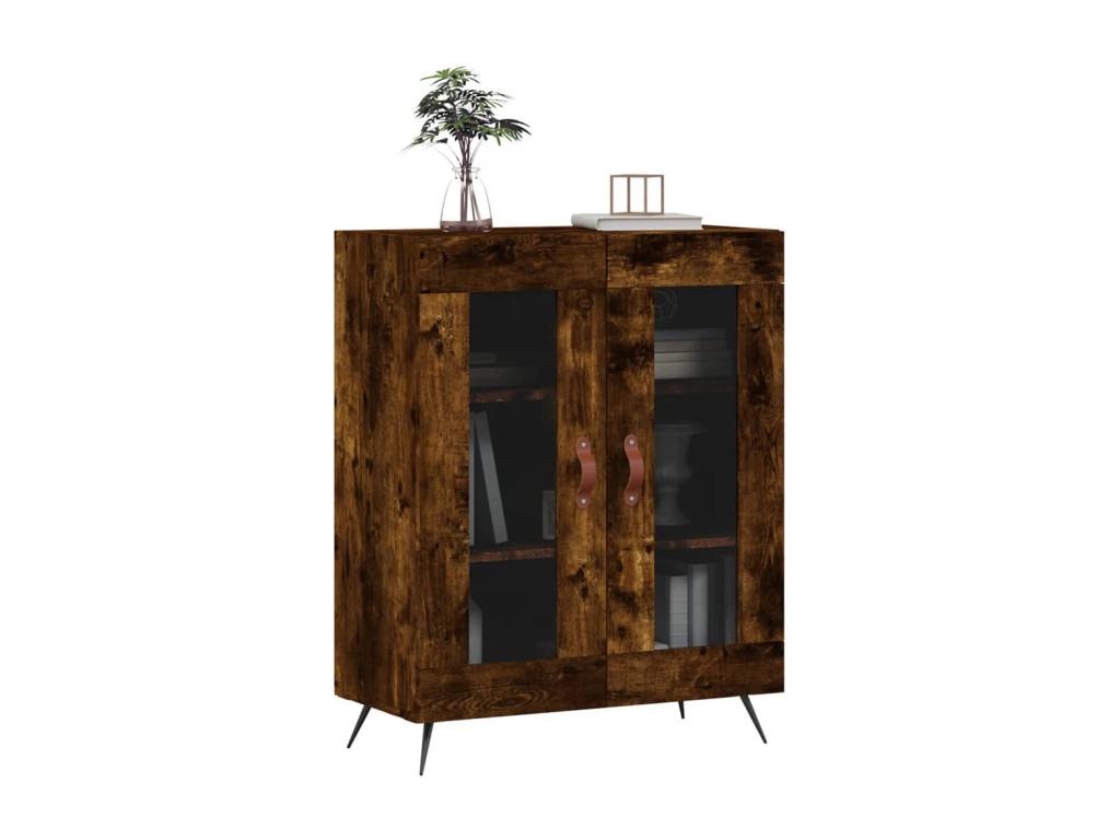 Buffet chêne fumé 69,5x34x90 cm bois d'ingénierie UPXP65767