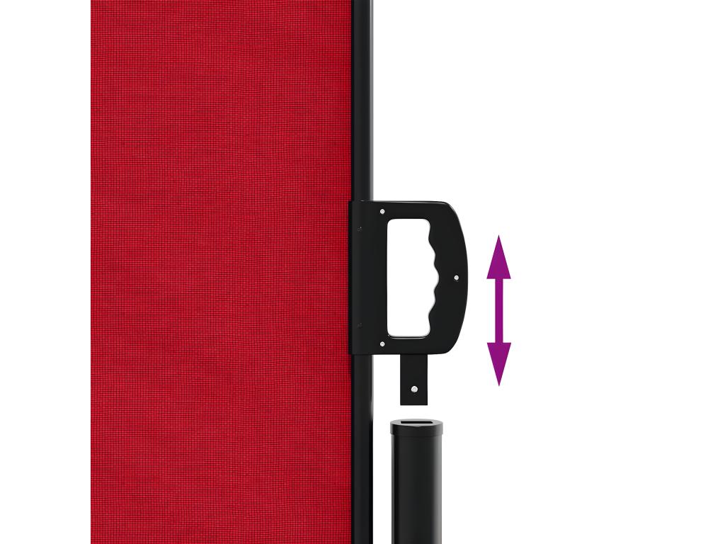 Auvent latéral rétractable rouge 180x600 cm AXGD09572