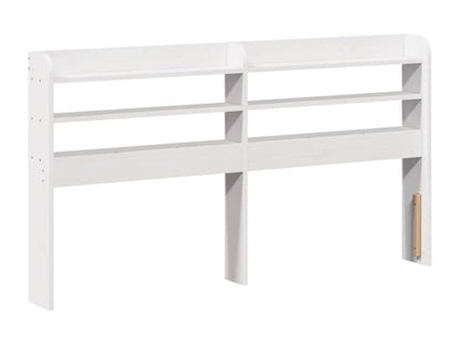 Cadre de lit et tête de lit blanc 140x190 cm bois de pin massif DWCM59267