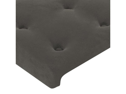 Tête de lit avec oreilles Gris foncé 103x16x118/128 cm Velours ZHBQ12474
