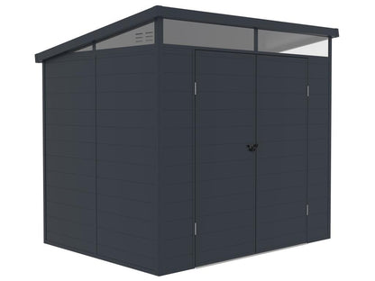 Abri de jardin en résine gris anthracite 4.57 m² avec plancher - Decohaute HATZ49657