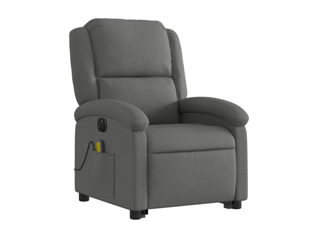 Fauteuil inclinable massant électrique Gris foncé Tissu IYDM38468