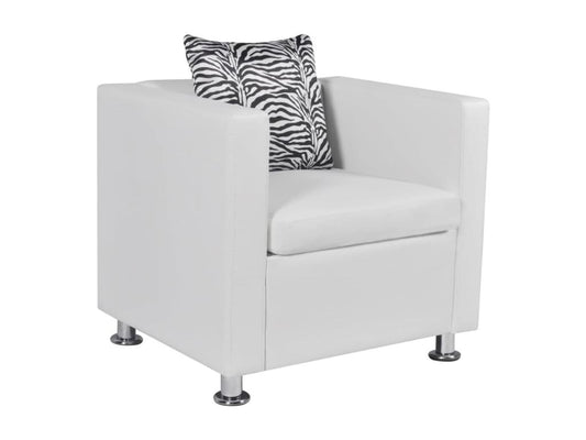 Fauteuil Blanc Similicuir MWGZ46879