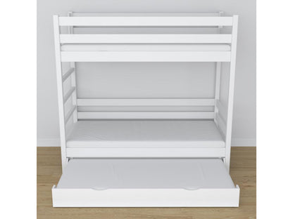 Lit superposé en bois - avec tiroir pour matelas N03 Blanc 100x180 ONFW74810