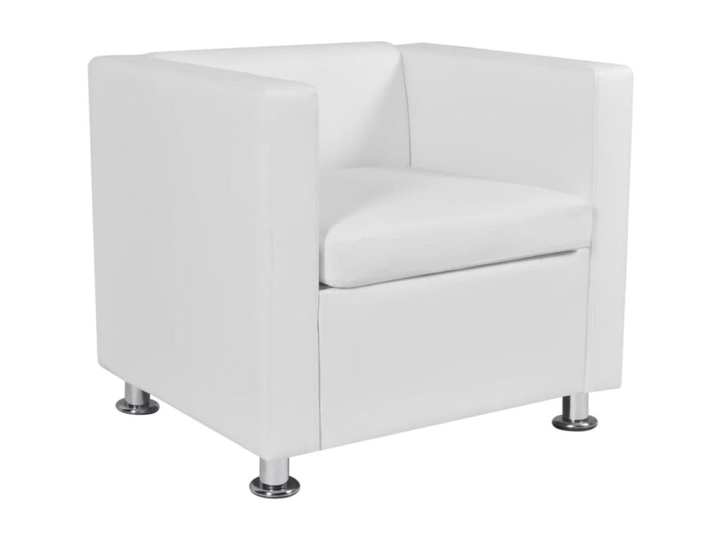Fauteuil Blanc Similicuir MWGZ46879