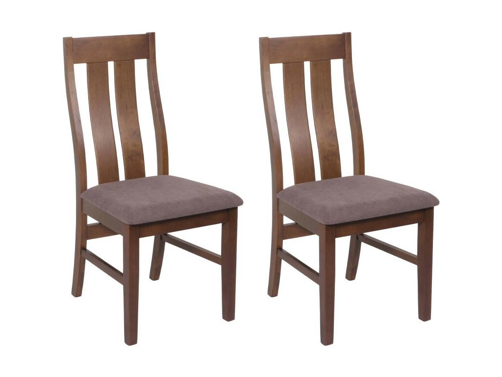 Lot de 2 chaises de salle à manger Chezlova-M58 chaise de cuisine fauteuil chaise tissu/textile bois massif - structure fon XFYI69727