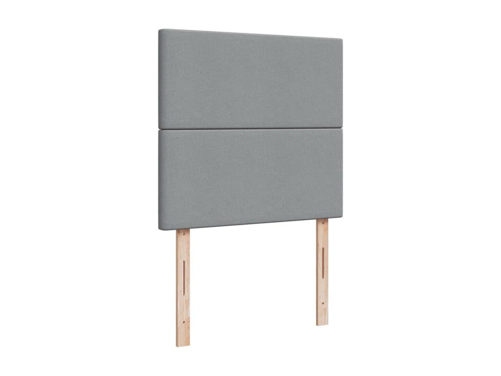 Sommier à Chezlova de lit avec matelas Gris clair 90x200 cm Tissu UTLK37010