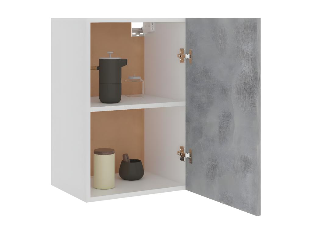 Armoire suspendue Gris béton 39.5x31x60 cm Bois d'ingénierie UQIX67511