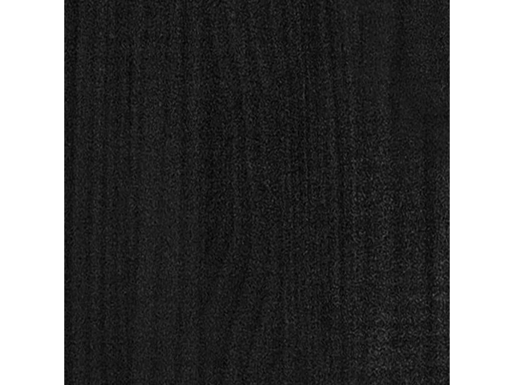 Lit Noir Bois massif 75x190 Petit simple UTFT20568