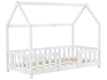 Lit d'Enfant Design Forme Maison Decohaute Pin 160x80 cm Blanc Mat Laqué Decohaute ASIK54387