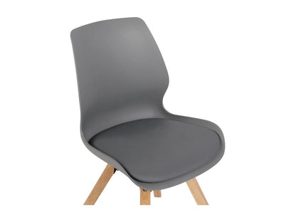 chaise salle à manger - Plastique / Bois - Gris - Chezlova IFIS72487