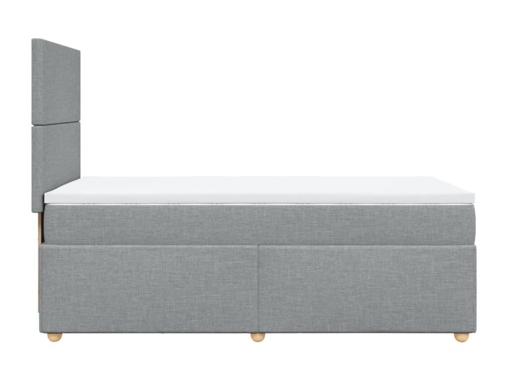 Sommier à Chezlova de lit avec matelas Gris clair 90x200 cm Tissu UTLK37010
