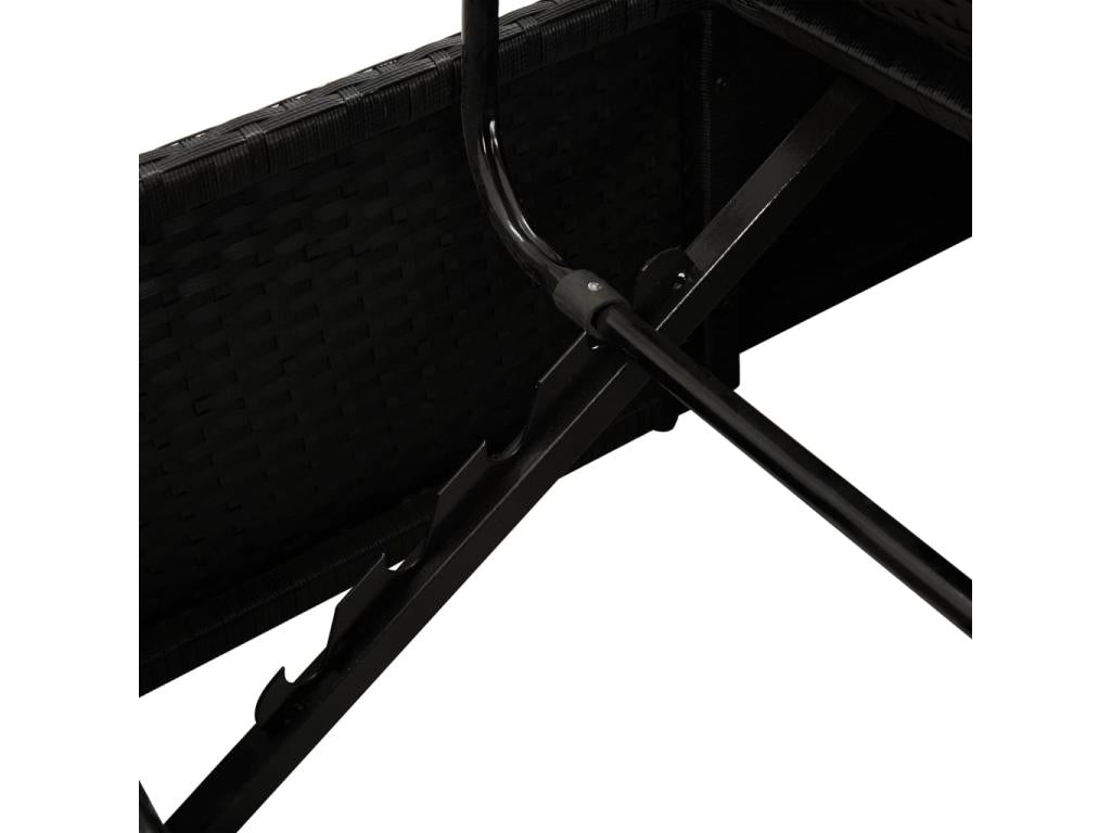 Transat chaise longue bain résine noire 195x60x60 cm 02 0012547 JQII45884