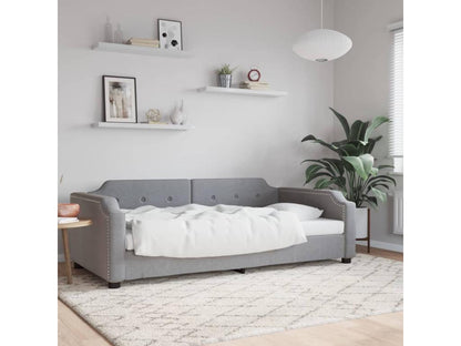 Lit de repos gris clair 80x200 cm tissu EIJQ97760