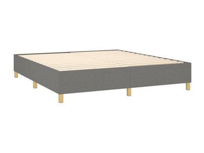 Sommier à Chezlova de lit matelas LED Gris foncé 180x200 cm Tissu PDZM13173