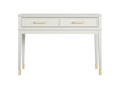 Table console avec 2 tiroirs en MDF blanc PZVD23734