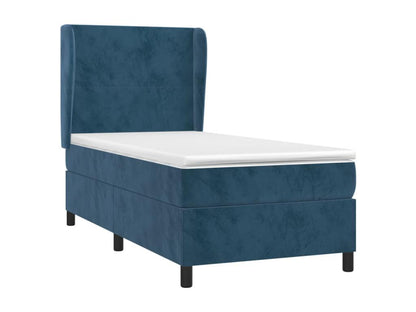 Lit à sommier tapissier avec matelas Bleu foncé 90x190 cm NMLT84679