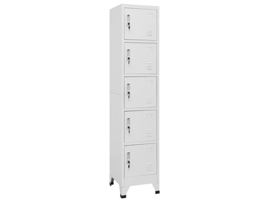 Armoire à casiers Blanc 38x40x180 Acier 3 ZOPY84114