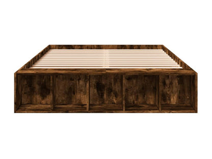 Cadre de lit sans matelas chêne fumé 140x190 cm OVFW87066