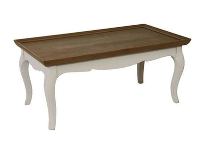 Table Basse Rectangulaire Bois Blanc - Manoir Chezlova ICOH69800