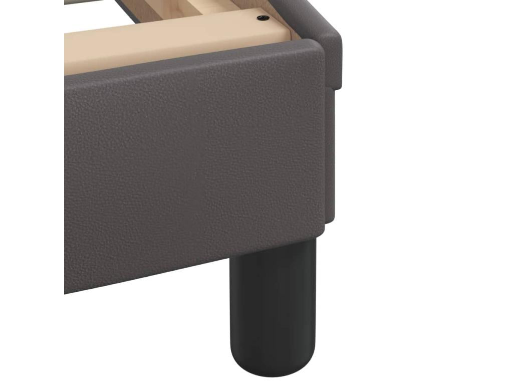 Lit avec matelas gris 90x200 cm similicuir IZWB75664