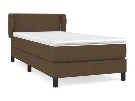 Lit à sommier tapissier avec matelas Marron foncé 90x200 cm MGHP81905