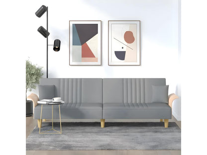 Canapé-lit avec accoudoirs gris clair tissu TVPH93140