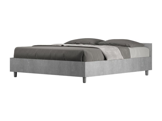 Lit sans sommier 160x200 gris béton Chezlova RWUV21472