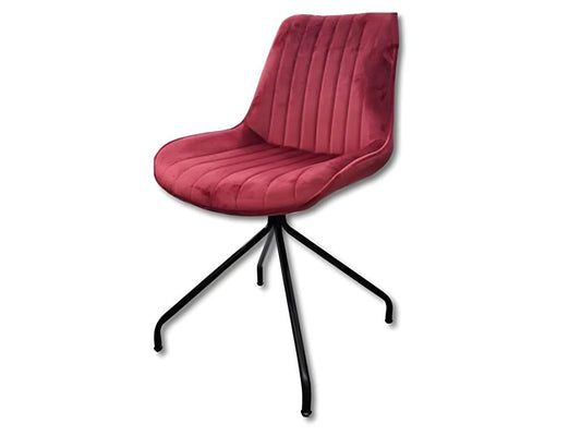 Méridienne velours rose foncé pieds métal Chezlova AUAZ68594